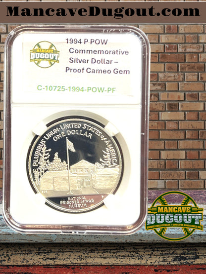 1994 P Prisoner of War (POW) Commemorative Silver Dollar – Proof Cameo Gem
