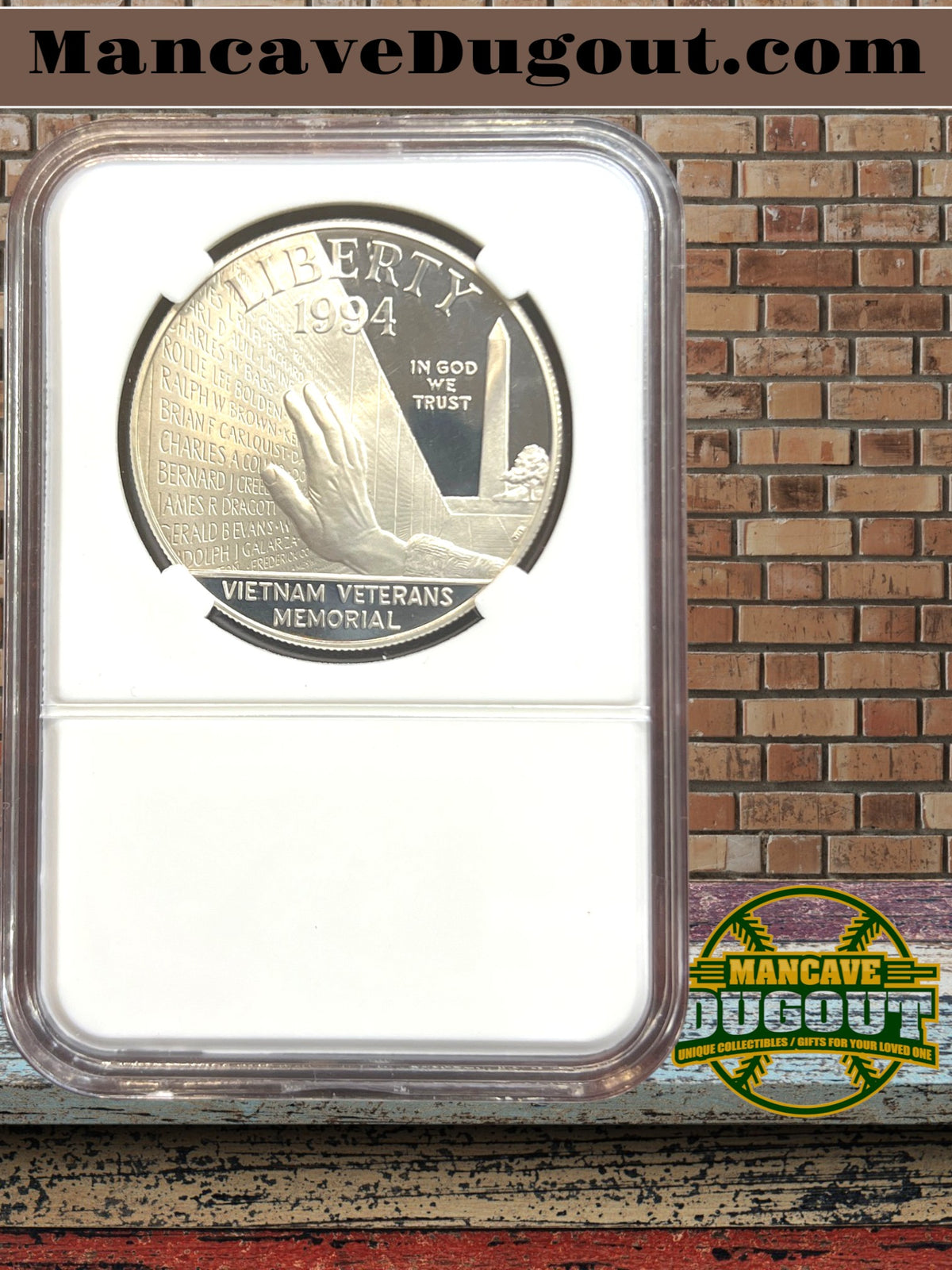 1994 P Vietnam Veterans Memorial Commemorative Silver Dollar – Proof Cameo Gem