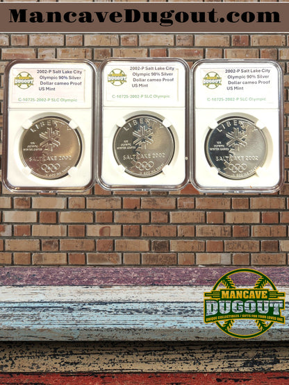 2002 P Salt Lake City Olympic Commemorative Silver Dollar – Proof Cameo