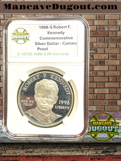 1998 S Robert F. Kennedy Commemorative Silver Dollar – Proof Cameo