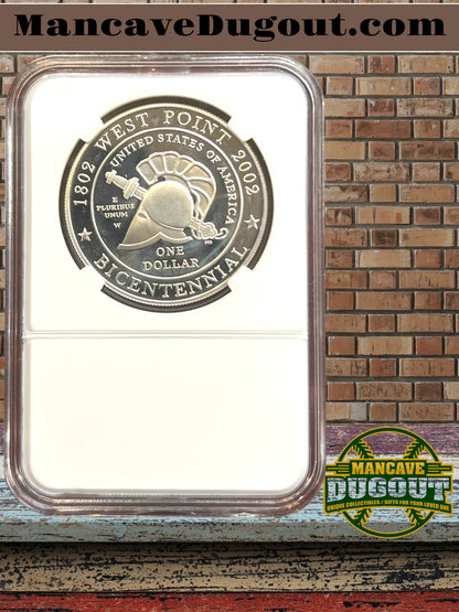 2002 W U.S. Military Academy Bicentennial Silver Dollar – Proof
