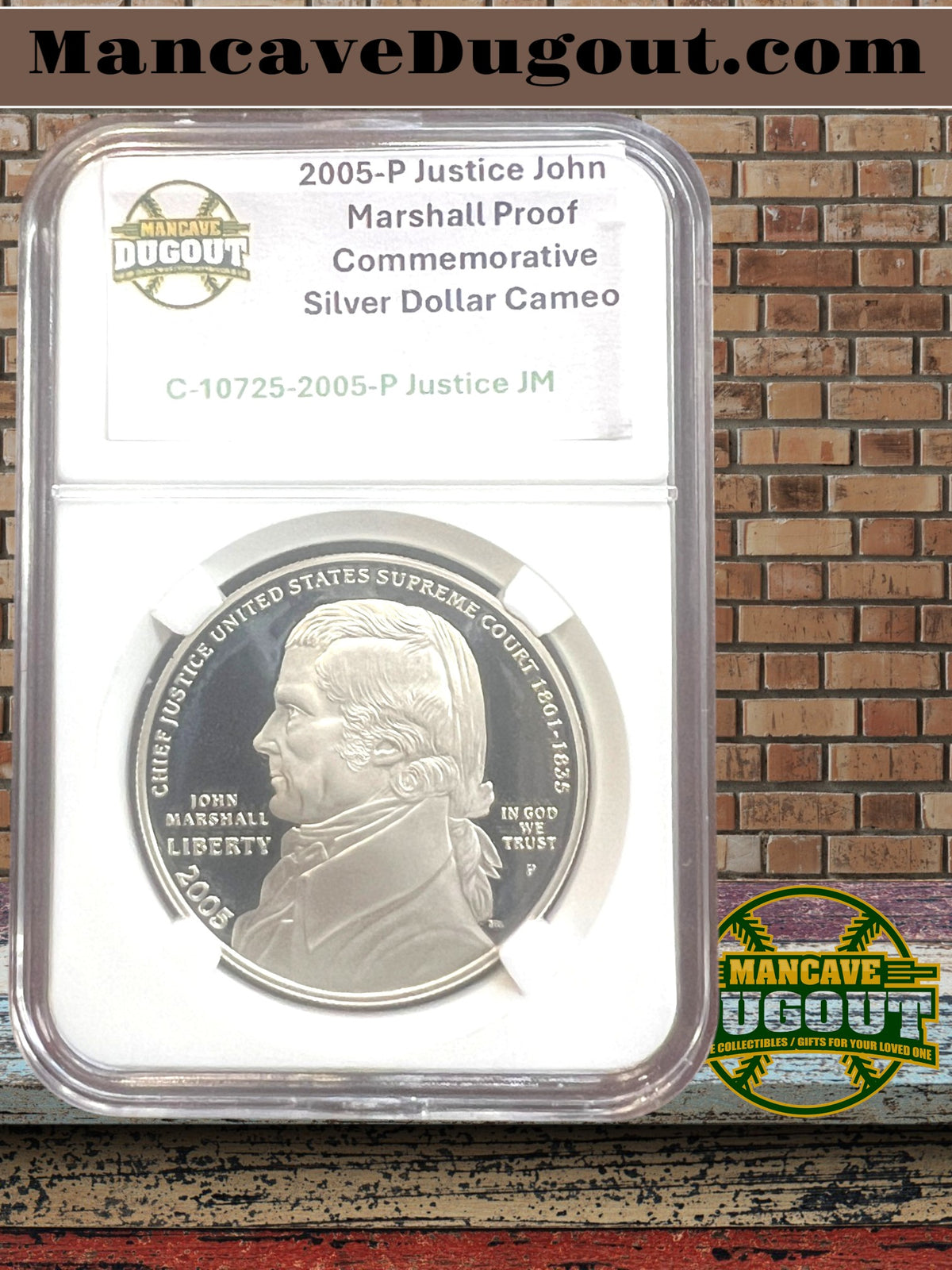 2005 P Justice John Marshall Commemorative Silver Dollar – Proof Cameo
