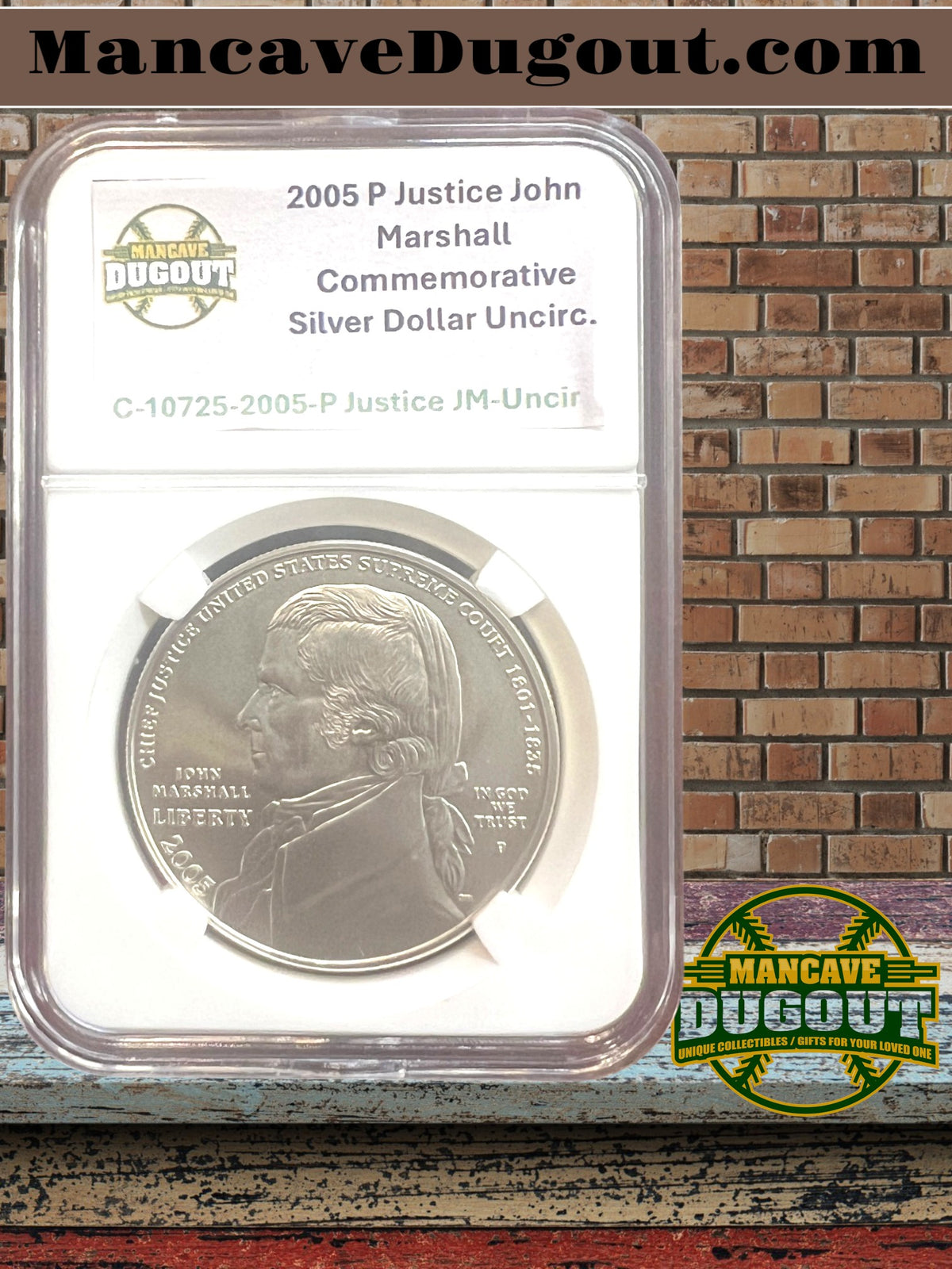 2005 P Justice John Marshall Commemorative Silver Dollar – Uncirculated