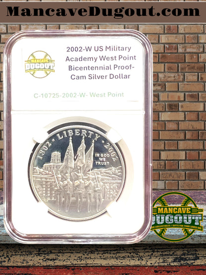2002 W U.S. Military Academy Bicentennial Silver Dollar – Proof
