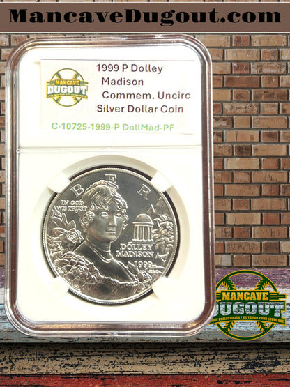 1999 P Dolley Madison Commemorative Silver Dollar – Uncirculated