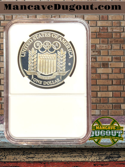 1992 S Olympic Baseball Commemorative Silver Dollar – Proof Cameo San Francisco Mint • 90% Silver