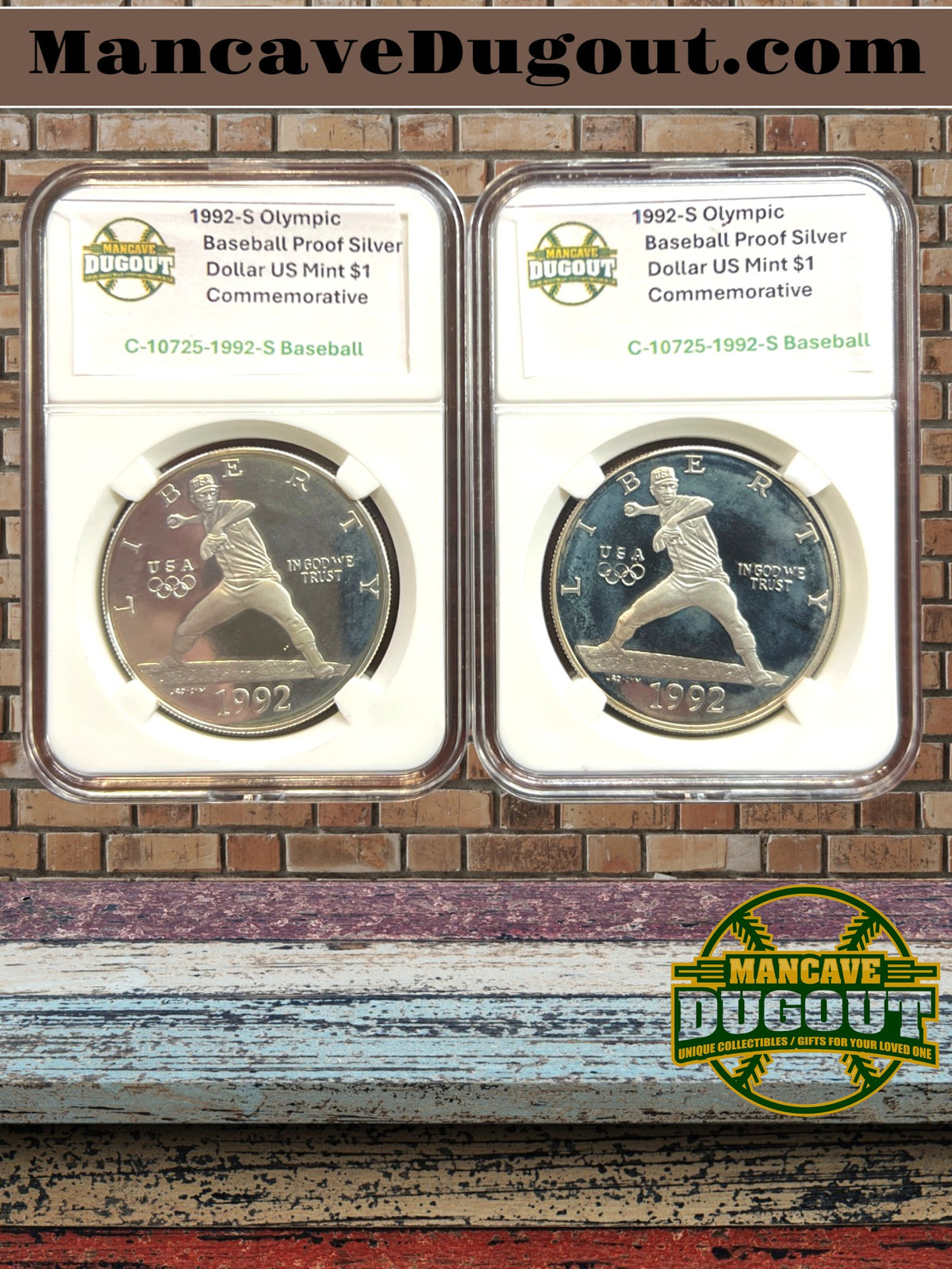 1992 S Olympic Baseball Commemorative Silver Dollar – Proof Cameo San Francisco Mint • 90% Silver