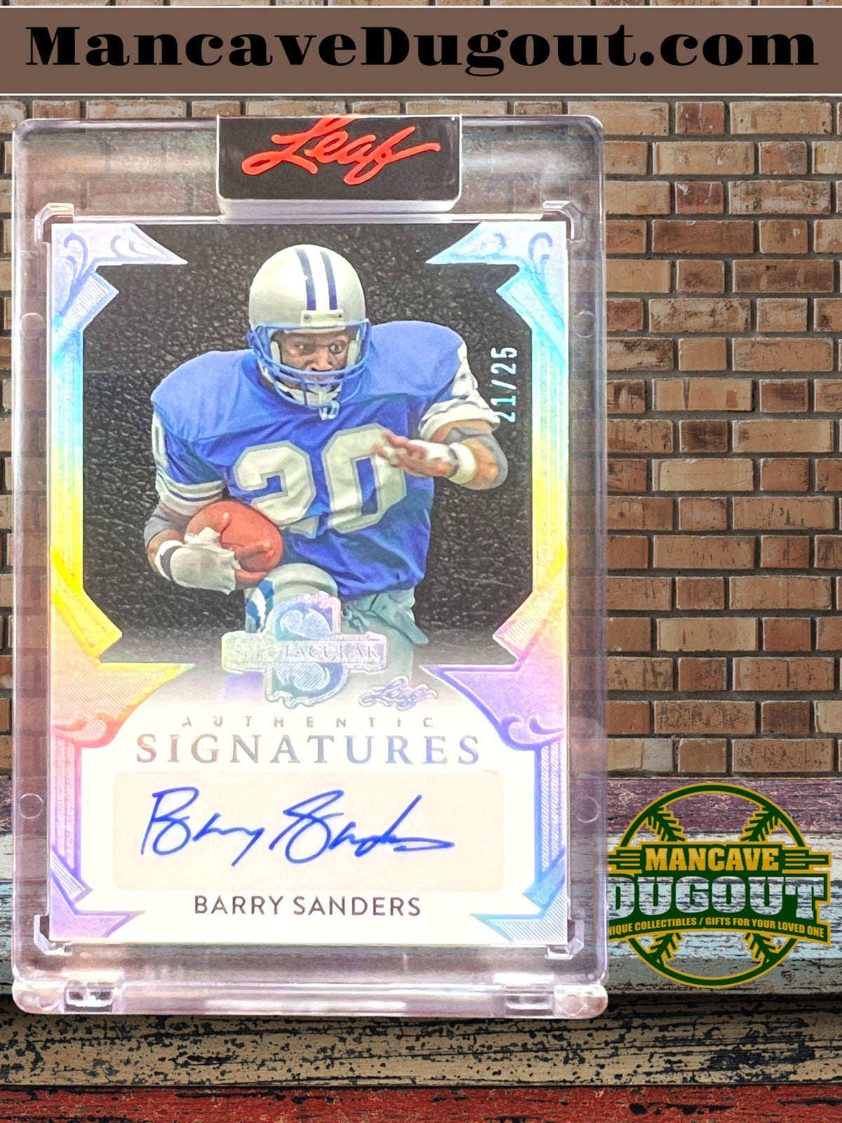 Barry Sanders – 2026 Leaf Spectacular - Authentic Signatures – Serial Numbered 21/25 — SI BS1 - Factory Sealed Leaf Case