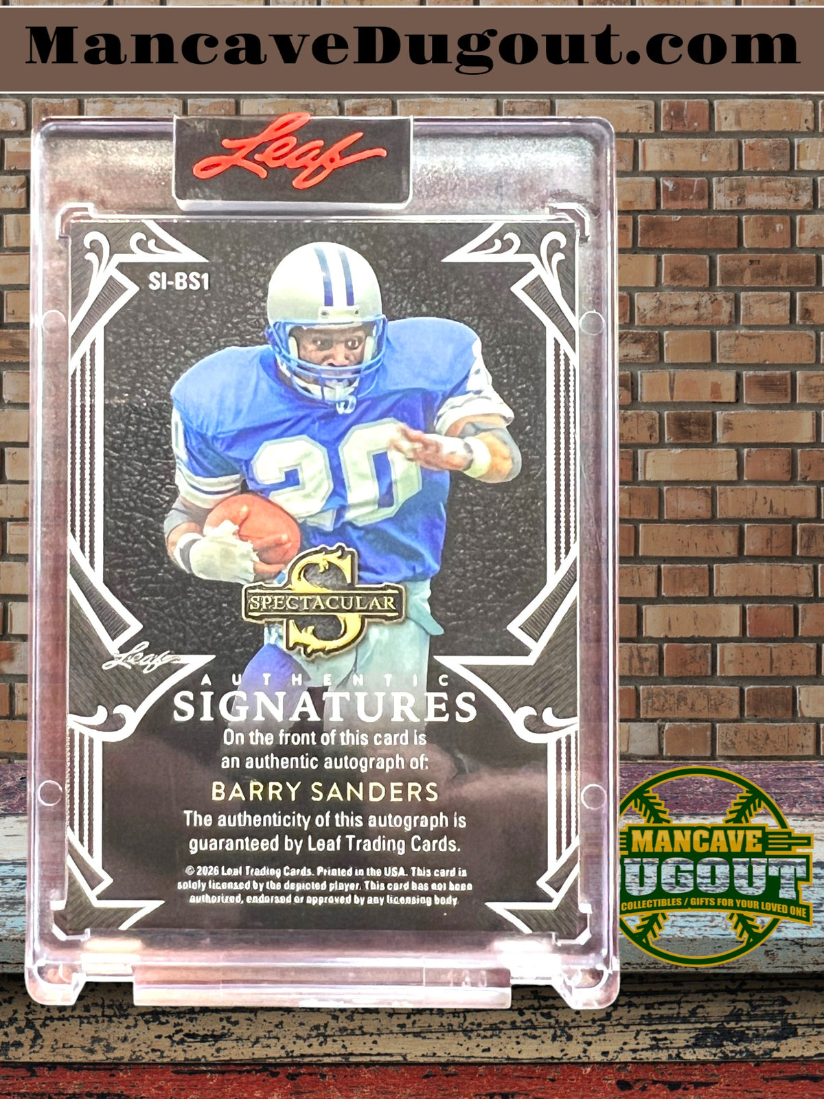 Barry Sanders – 2026 Leaf Spectacular - Authentic Signatures – Serial Numbered 21/25 — SI BS1 - Factory Sealed Leaf Case