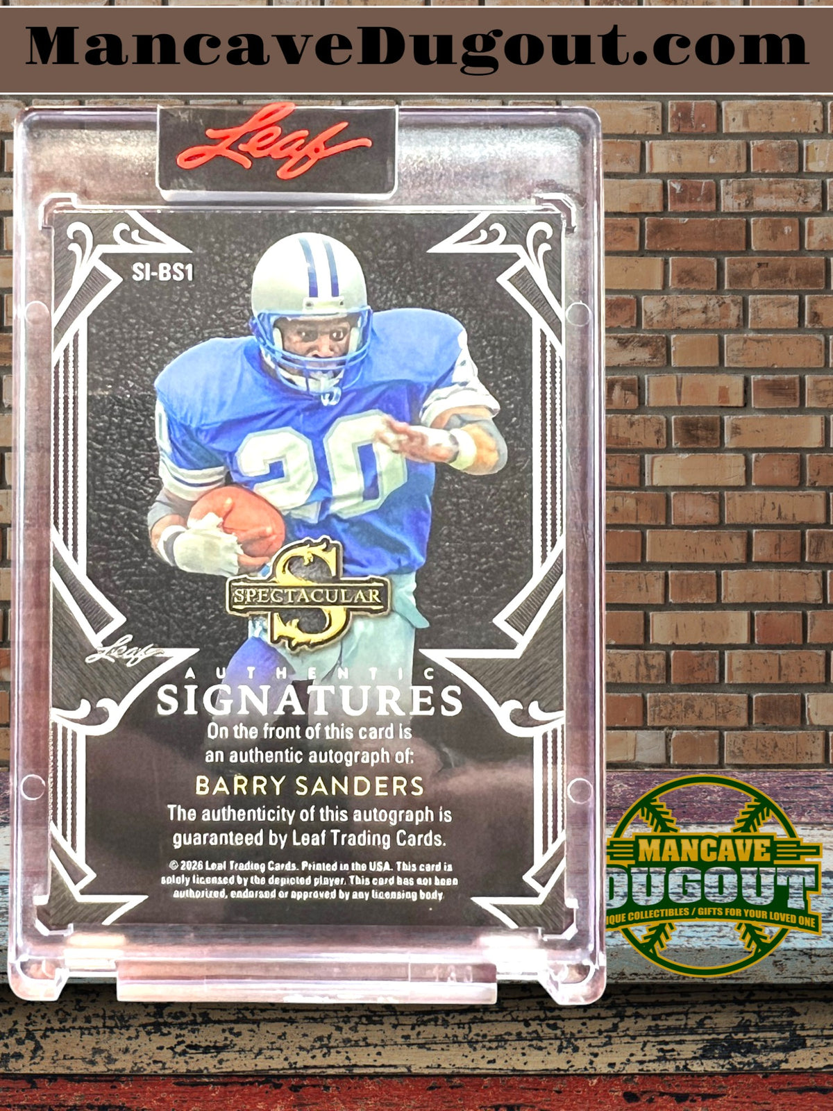 Barry Sanders – 2026 Leaf Spectacular - Authentic Signatures – Serial Numbered 21/25 — SI BS1 - Factory Sealed Leaf Case