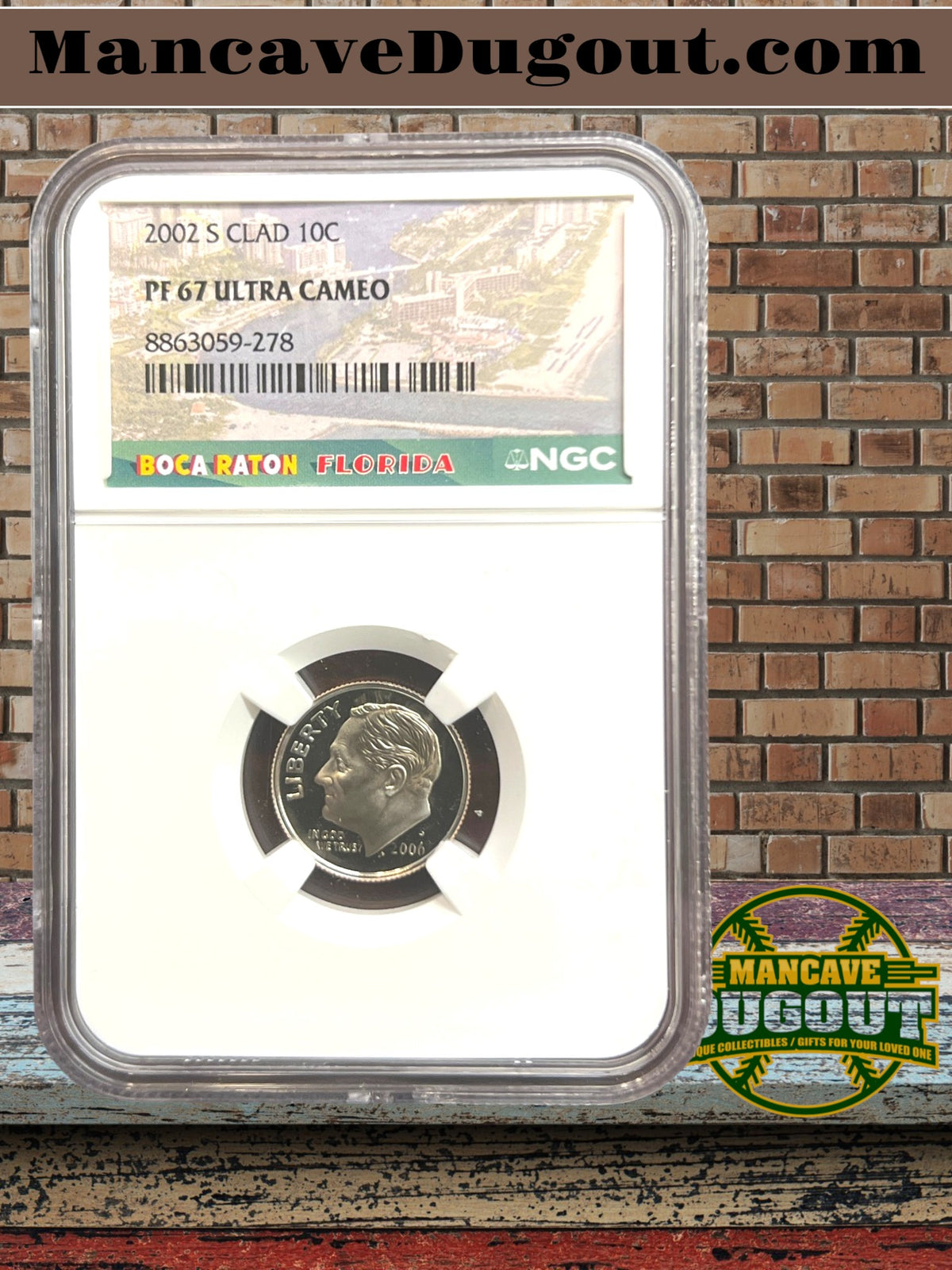 2002 S Roosevelt Dime – Clad Proof-NGC PF67 Ultra Cameo • San Francisco Mint