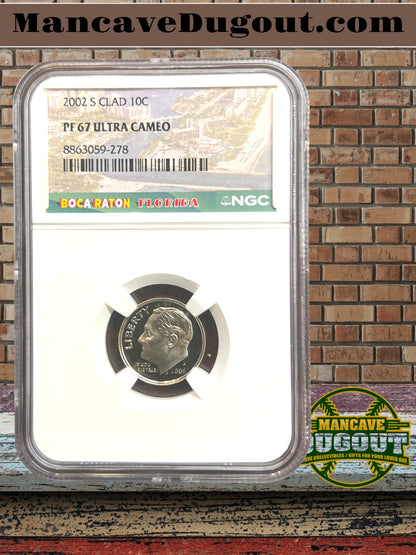 2002 S Roosevelt Dime – Clad Proof-NGC PF67 Ultra Cameo • San Francisco Mint