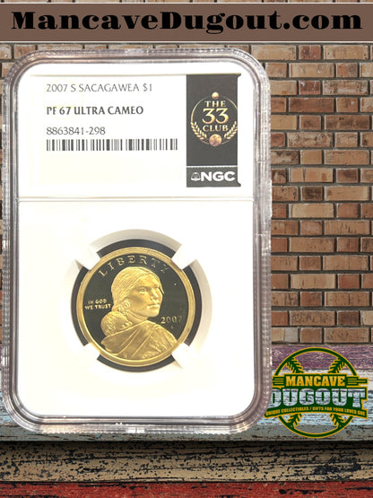 2007 S Sacagawea $1 — NGC PF67 Ultra Cameo - Proof Strike • San Francisco Mint