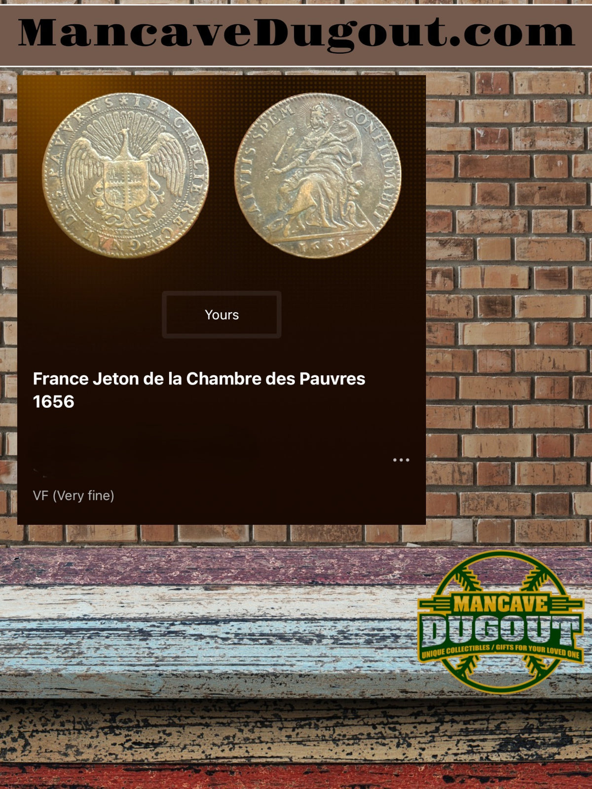 1655 France Jeton – I. Bachelier Receiver General - Computer Graded: VF (Very Fine)