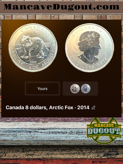 2014 Canada Silver Wolf - 1.5 oz .9999 Fine Silver • Canadian Wildlife Series Brilliant Uncirculated