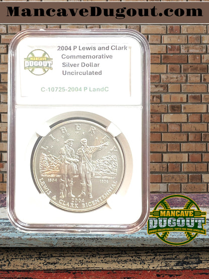 2004 P Lewis & Clark Bicentennial Commemorative Silver Dollar – Uncirculated