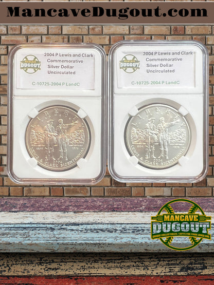 2004 P Lewis & Clark Bicentennial Commemorative Silver Dollar – Uncirculated