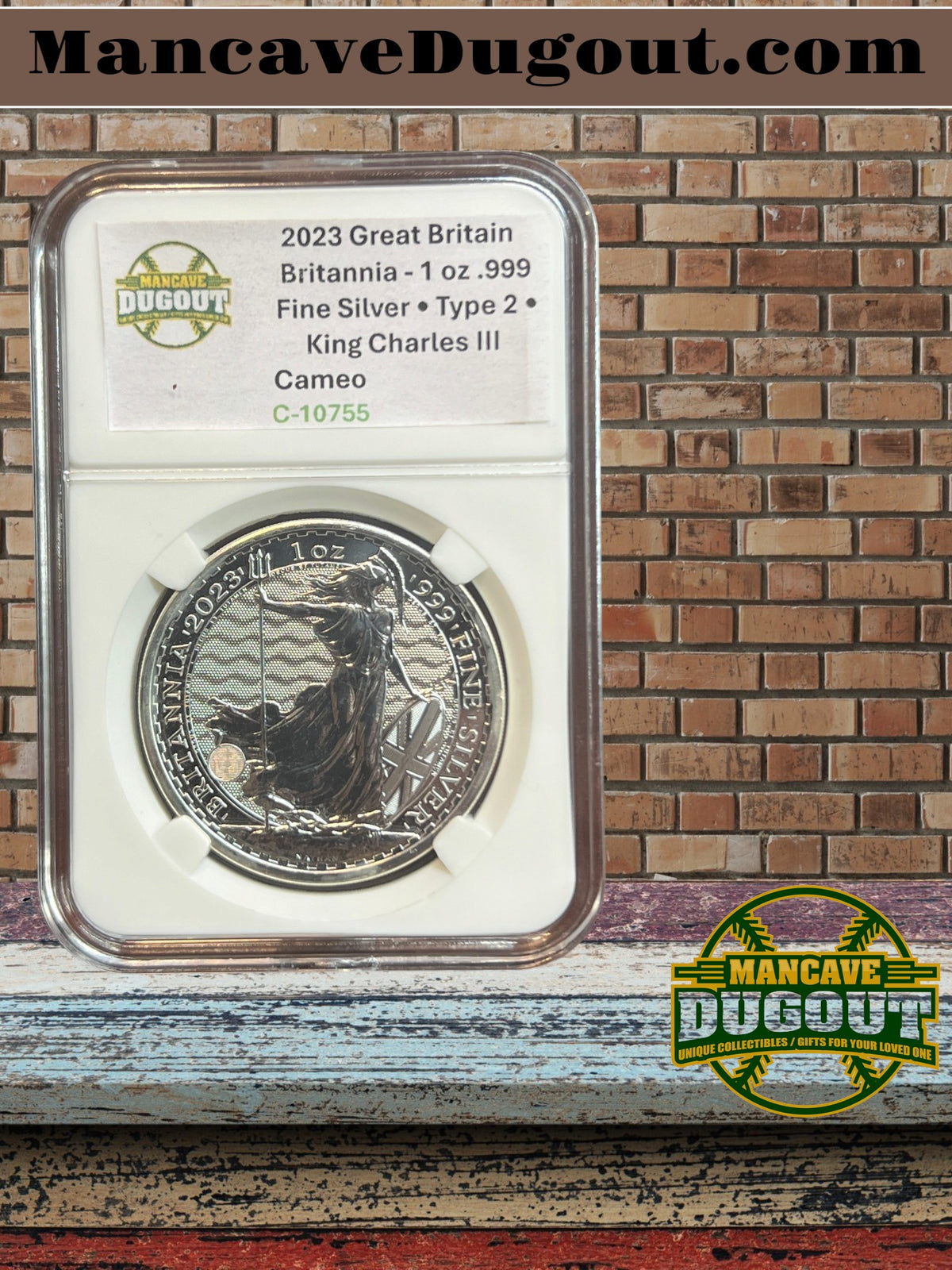 2023 Great Britain Britannia - 1 oz .999 Fine Silver • Type 2 • King Charles III Cameo
