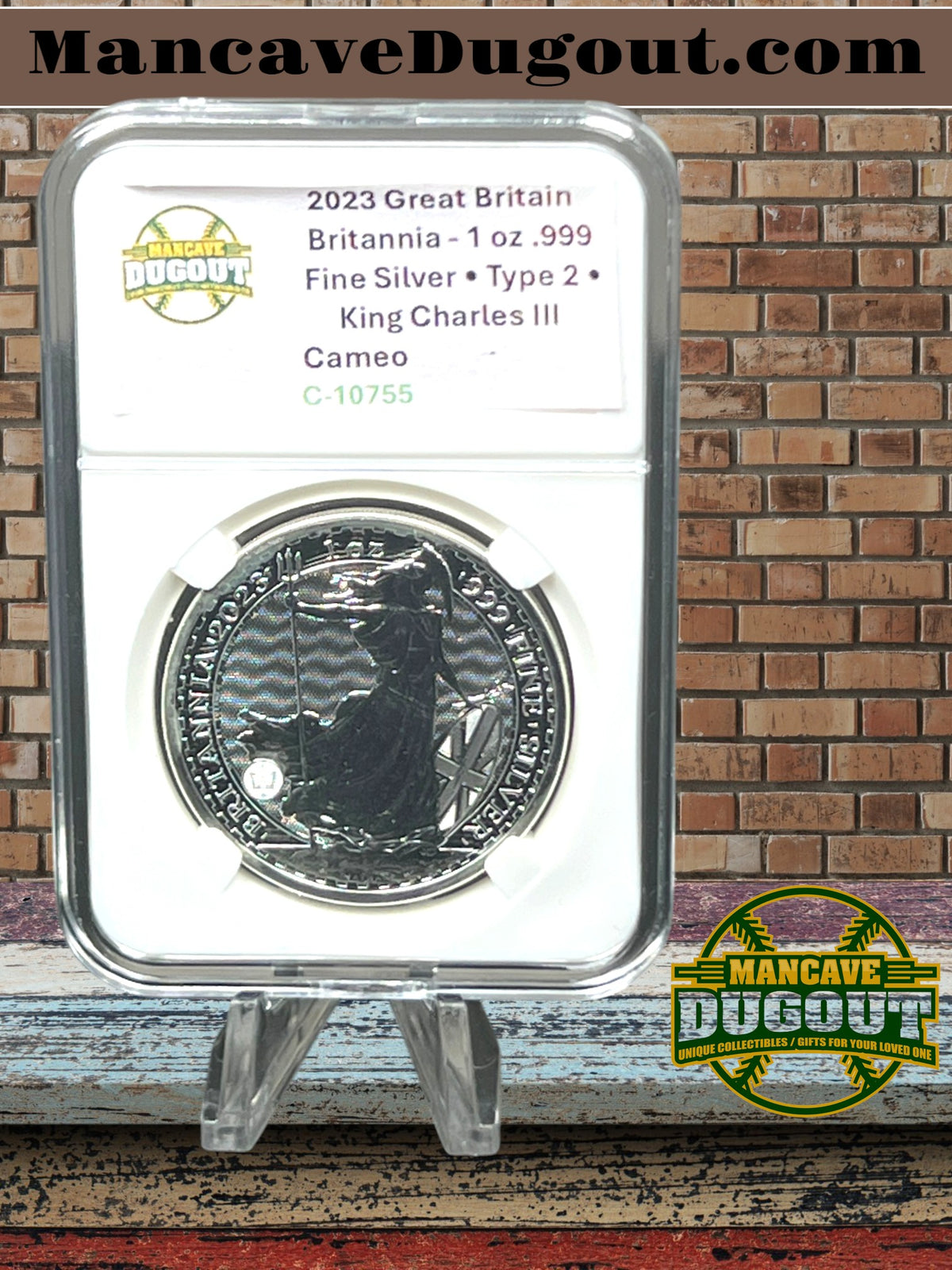 2023 Great Britain Britannia - 1 oz .999 Fine Silver • Type 2 • King Charles III Cameo