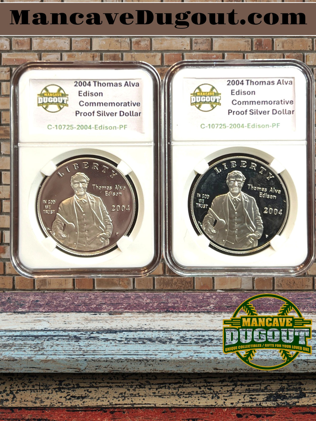2004 Thomas Alva Edison Commemorative Silver Dollar - U.S. Mint • Proof Silver Dollar
