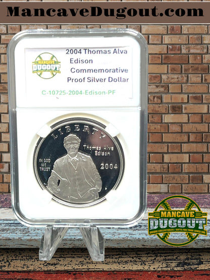 2004 Thomas Alva Edison Commemorative Silver Dollar - U.S. Mint • Proof Silver Dollar