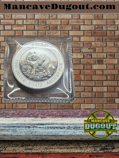 2014 Canada Silver Wolf - 1.5 oz .9999 Fine Silver • Canadian Wildlife Series Brilliant Uncirculated
