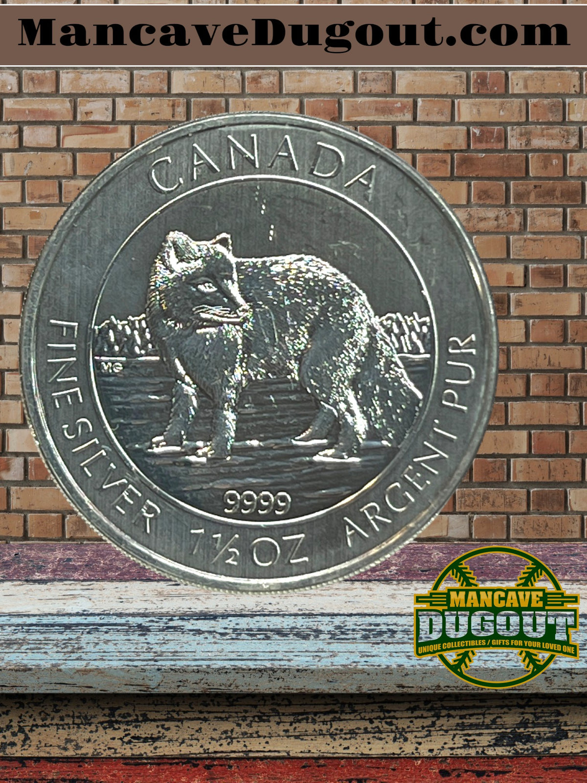 2014 Canada Silver Wolf - 1.5 oz .9999 Fine Silver • Canadian Wildlife Series Brilliant Uncirculated