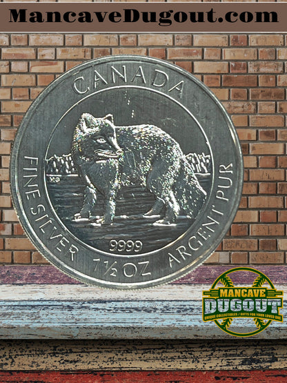 2014 Canada Silver Wolf - 1.5 oz .9999 Fine Silver • Canadian Wildlife Series Brilliant Uncirculated