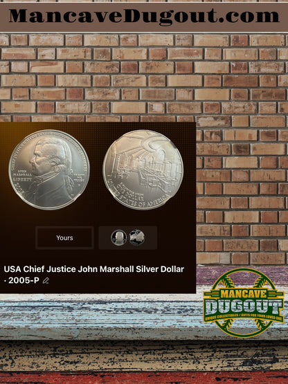 2005 P Justice John Marshall Commemorative Silver Dollar – Uncirculated