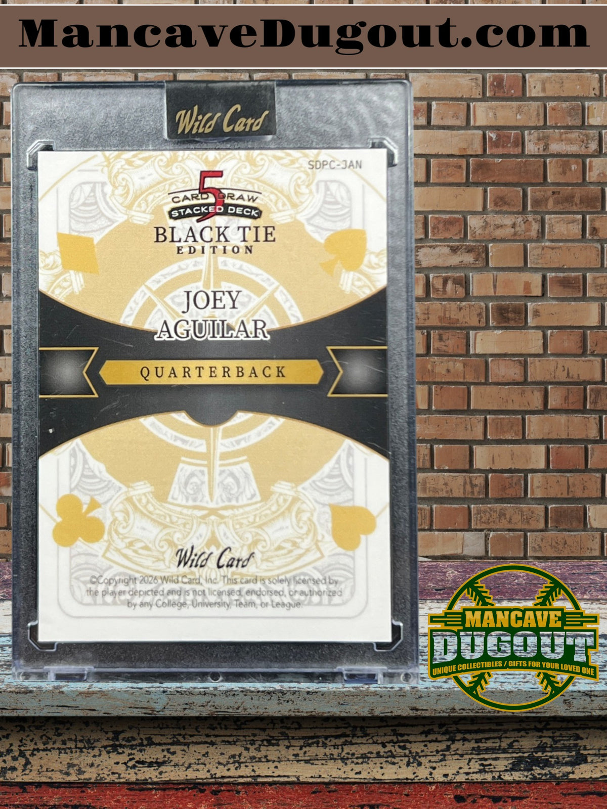 2026 Wild Card Black Tie Edition - Joey Aguilar — Ten of Clubs • Black Foil • 1/1