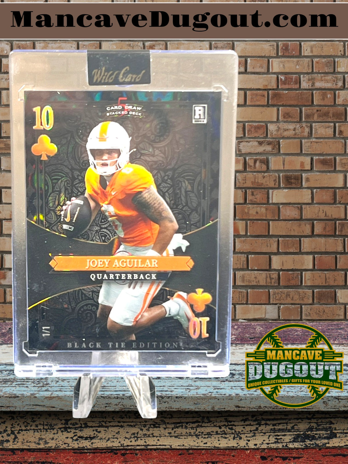 2026 Wild Card Black Tie Edition - Joey Aguilar — Ten of Clubs • Black Foil • 1/1
