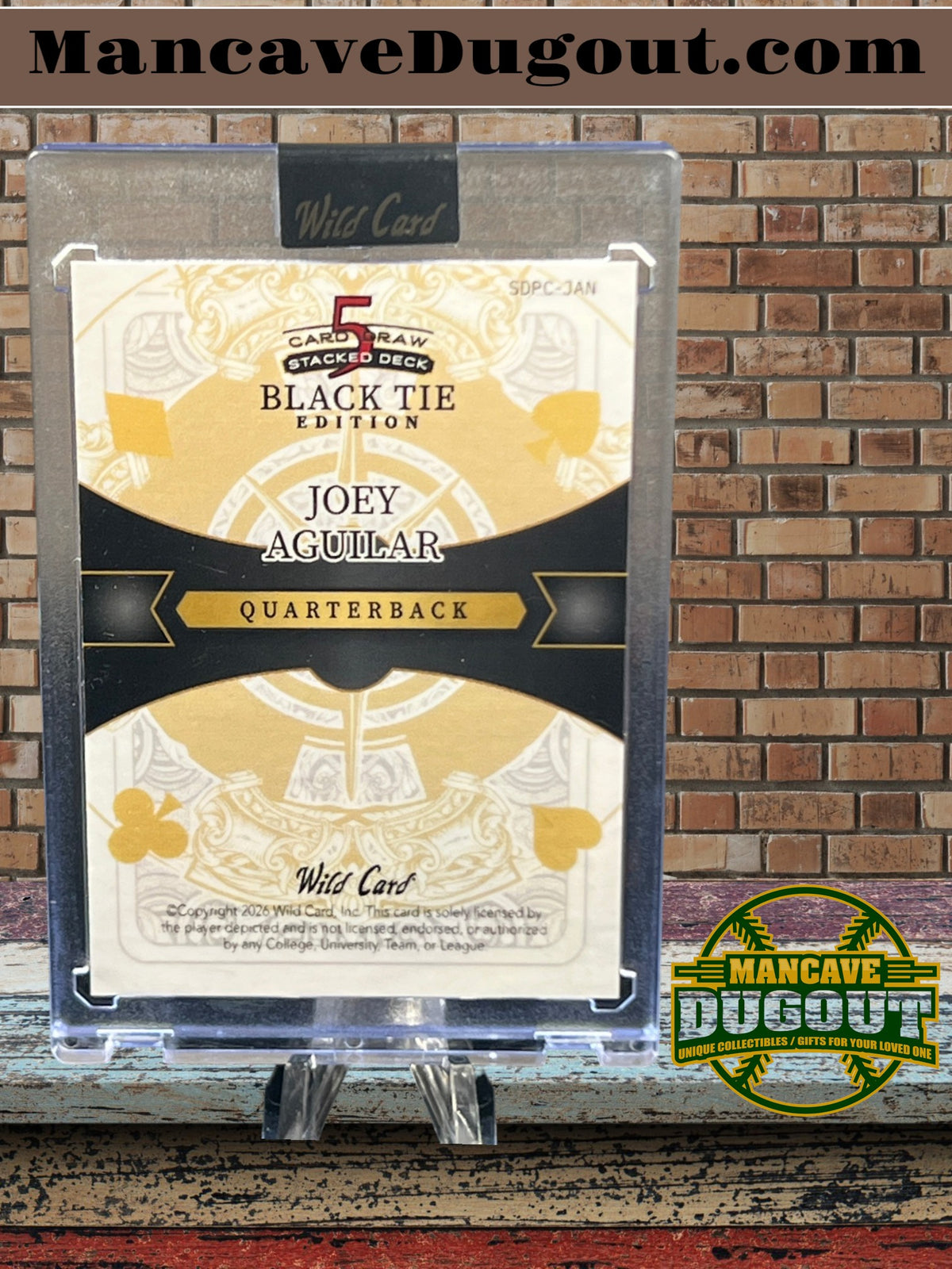 2026 Wild Card Black Tie Edition - Joey Aguilar — Ten of Clubs • Black Foil • 1/1