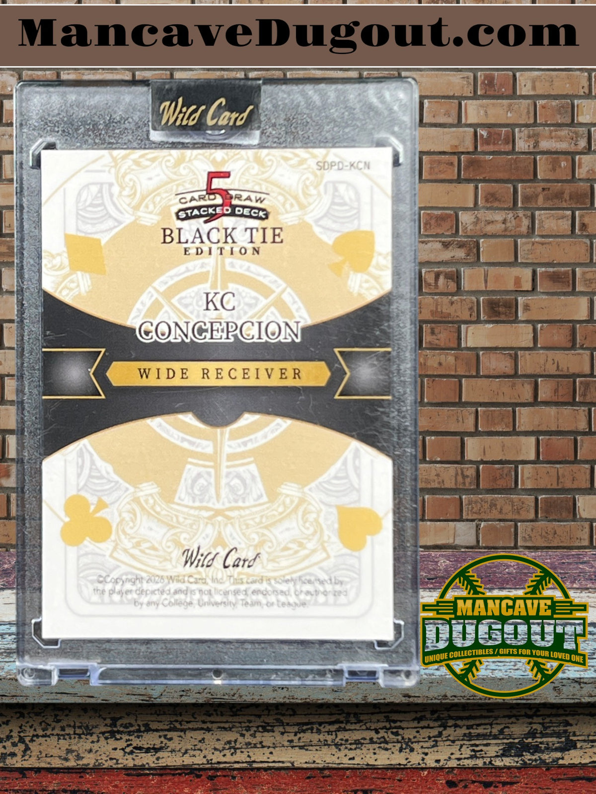 2026 Wild Card Black Tie Edition - KC Concepcion — Rookie Card - 10 of Diamonds • Gold Prizm • 1/1