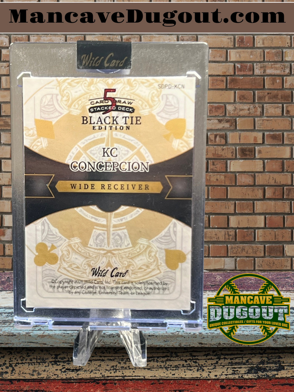 2026 Wild Card Black Tie Edition - KC Concepcion — Rookie Card - 10 of Diamonds • Gold Prizm • 1/1