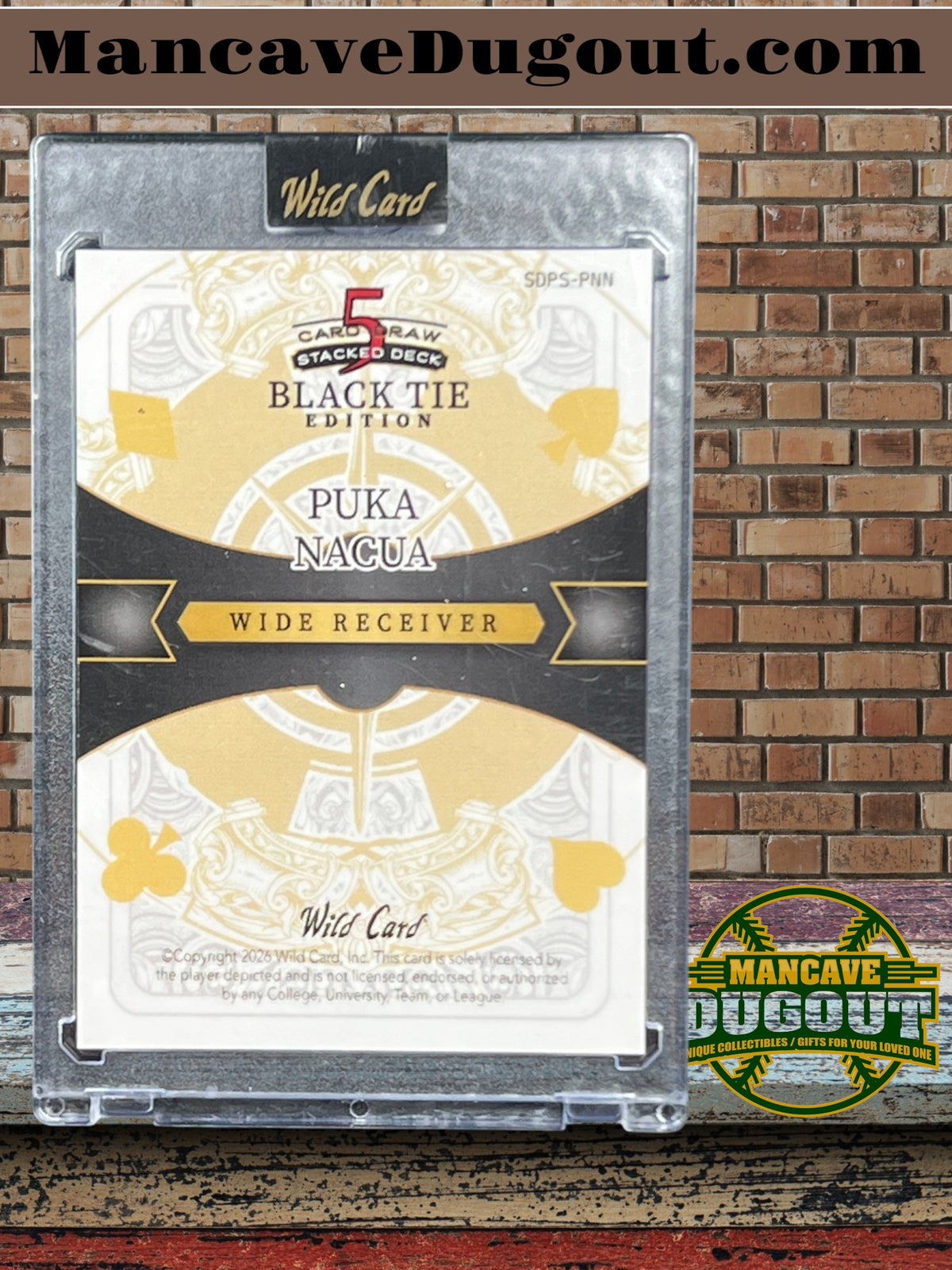 2026 Wild Card Black Tie Edition - Puka Nacua — Gold “Jack of Spades” • 1/1