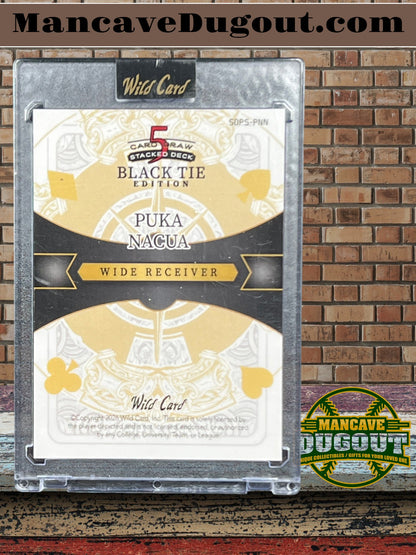 2026 Wild Card Black Tie Edition - Puka Nacua — Gold “Jack of Spades” • 1/1