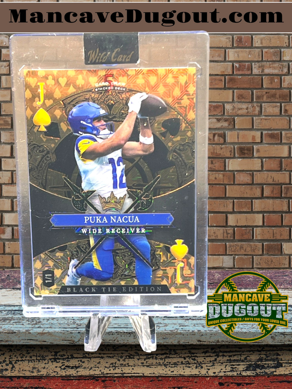 2026 Wild Card Black Tie Edition - Puka Nacua — Gold “Jack of Spades” • 1/1