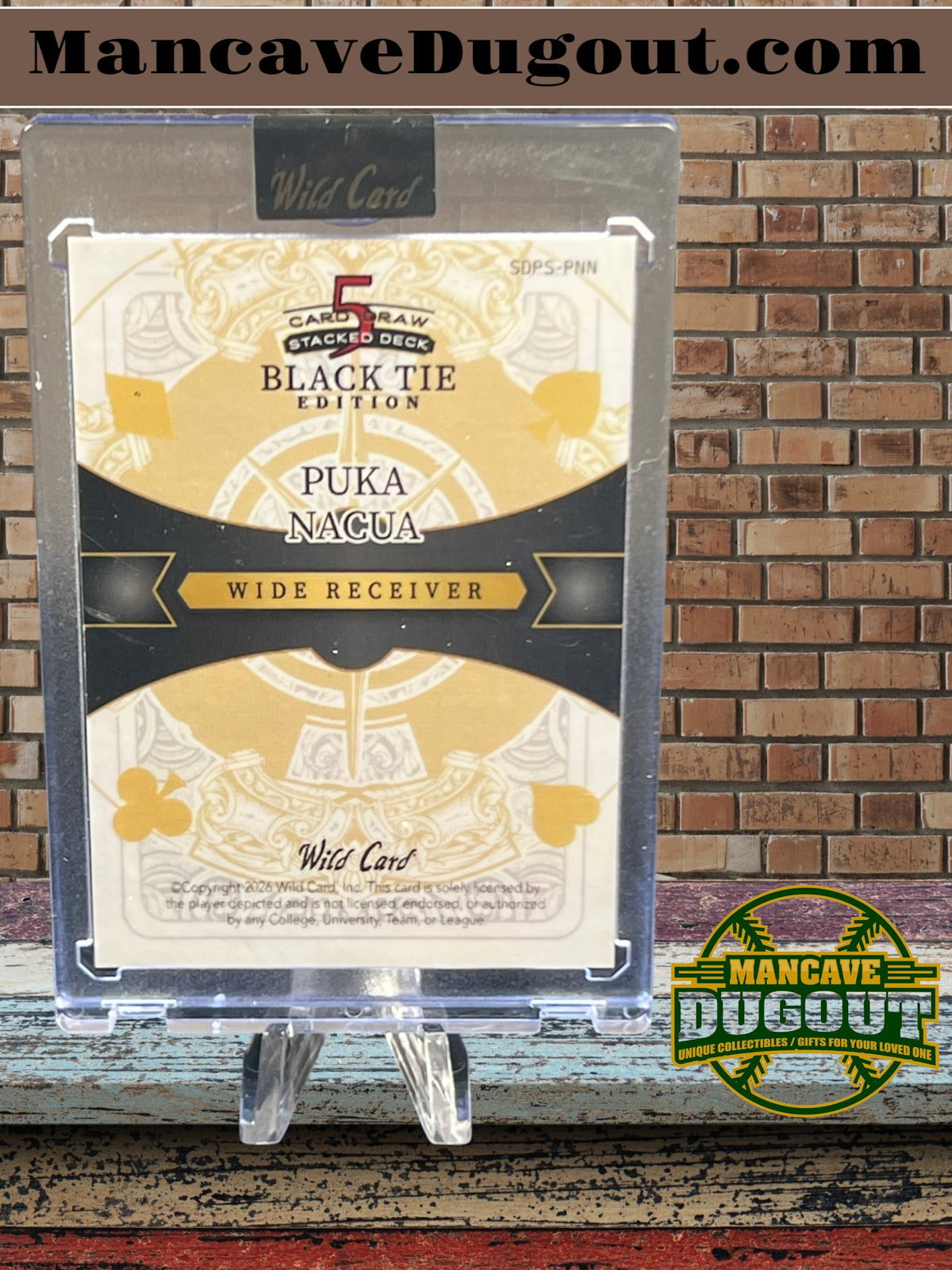 2026 Wild Card Black Tie Edition - Puka Nacua — Gold “Jack of Spades” • 1/1