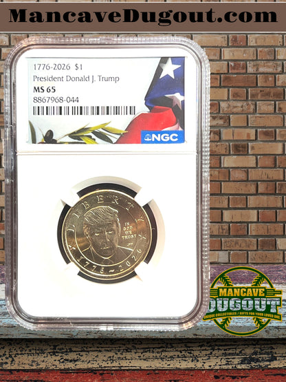 2026 Presidential $1 Coin – Donald J. Trump - NGC MS65 • Business Strike • Philadelphia Mint (P)
