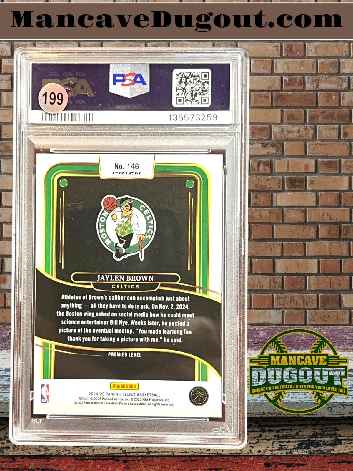 2024 25 Panini Select Jaylen Brown Tri Color Prizm — PSA 9