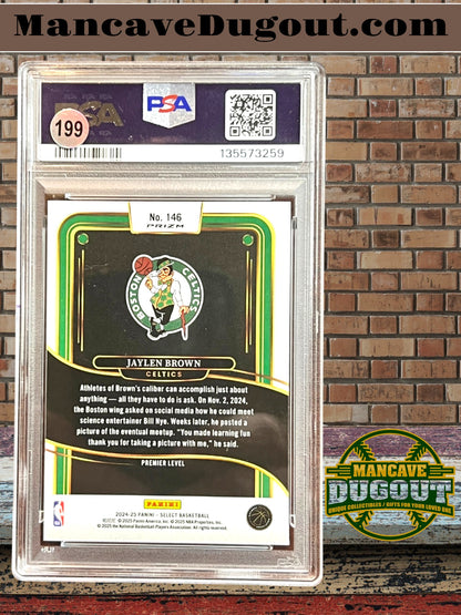 2024 25 Panini Select Jaylen Brown Tri Color Prizm — PSA 9