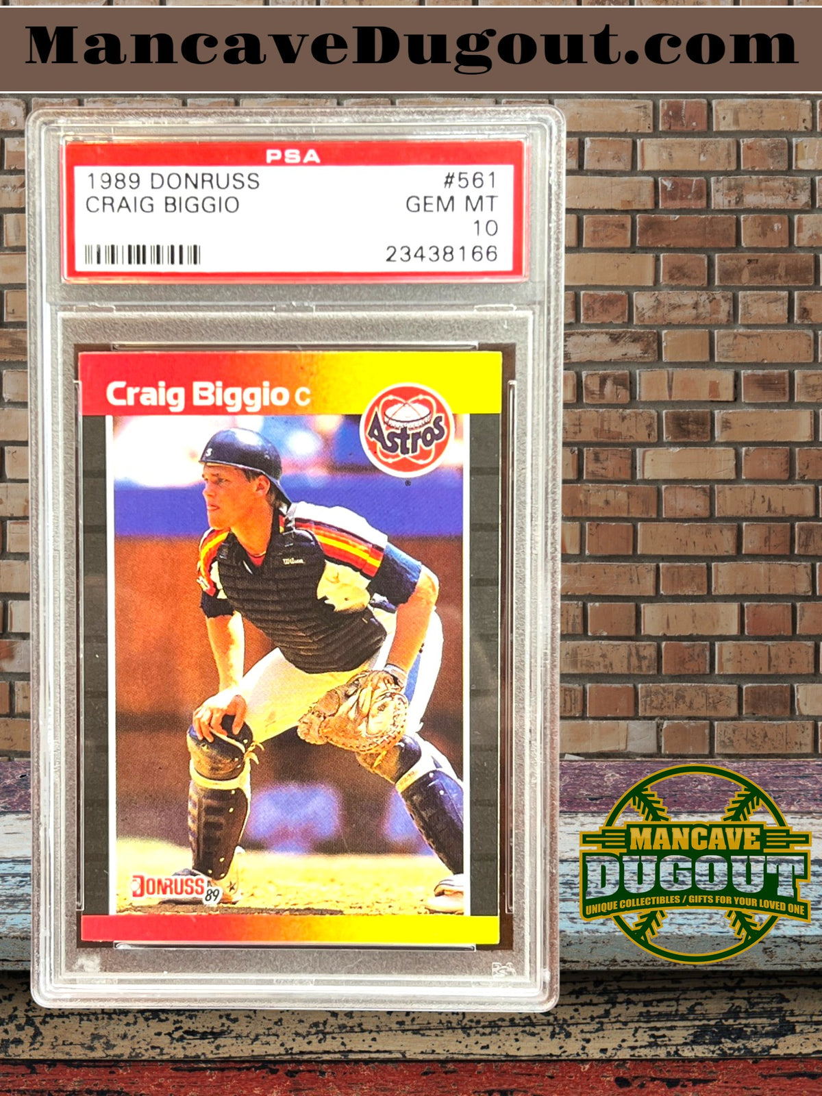 1989 Donruss #561 Craig Biggio RC — PSA 10 Gem Mint - Hall of Famer • Iconic Rookie • Pop Driven ’80s Classic