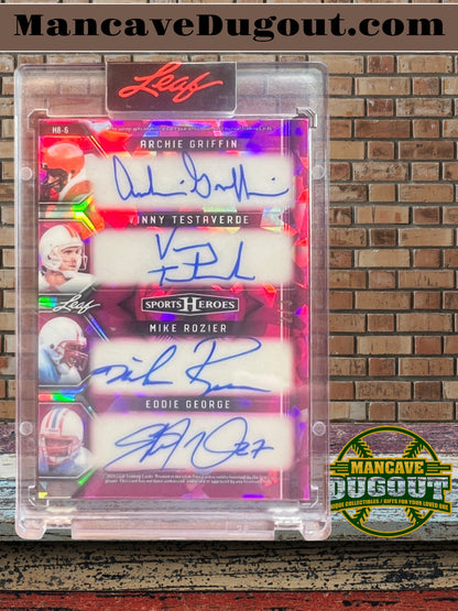 Leaf Sports Heroes 8 Autographs 2/3 – Barry Sanders, Bo Jackson, Daniels, Flute and more