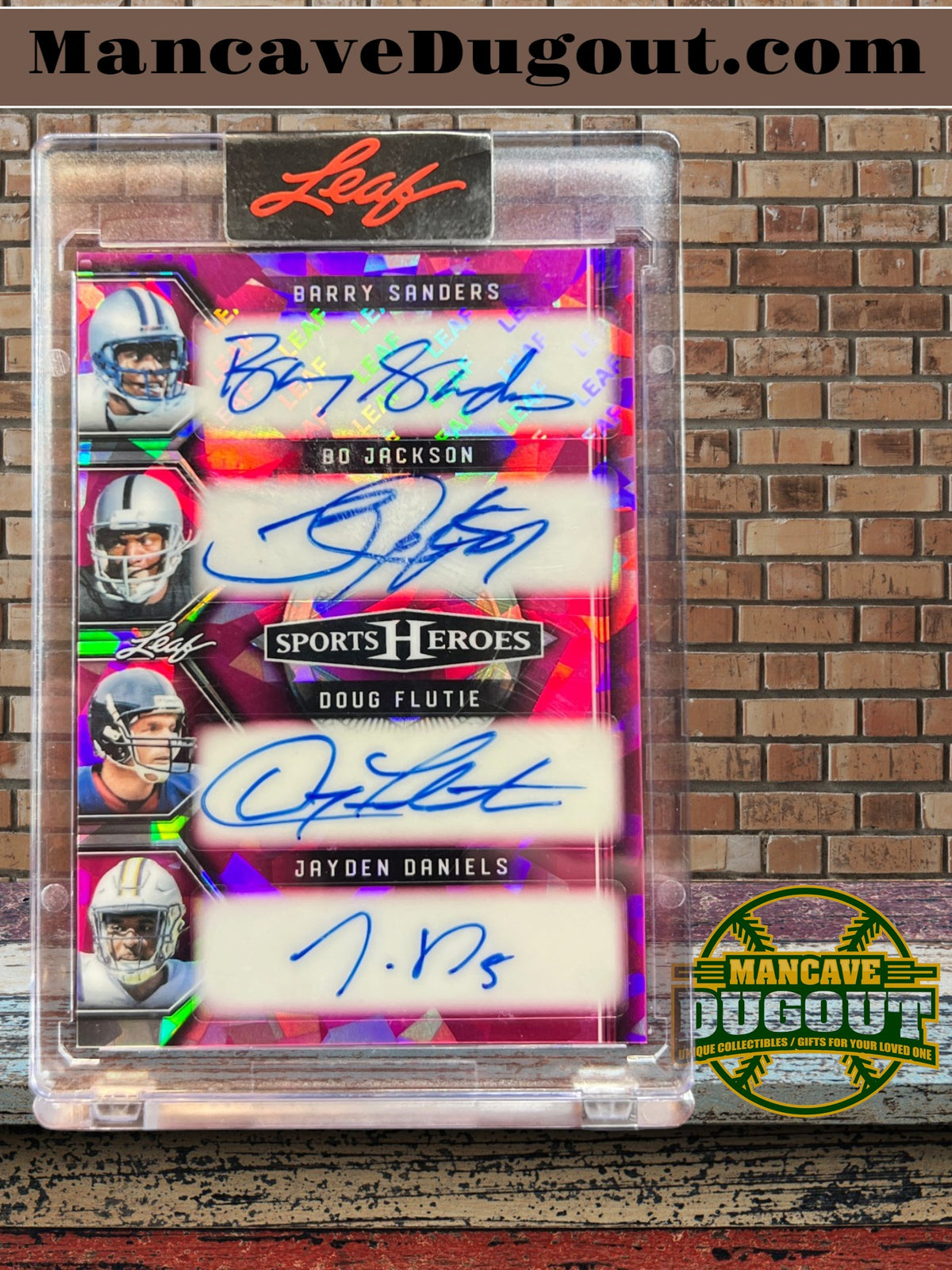 Leaf Sports Heroes 8 Autographs 2/3 – Barry Sanders, Bo Jackson, Daniels, Flute and more