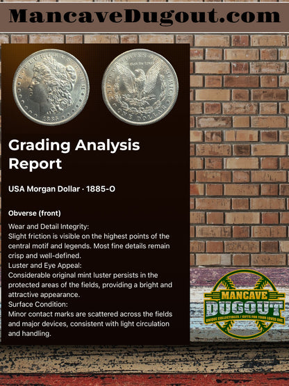 1885-O Morgan Silver Dollar AU-58 Computer Graded – New Orleans