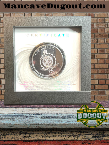 2023 Niue Haunting Harpy 1 oz .999 Silver Coin 50mm Holographic Enamel Color Change – OGP