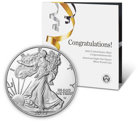 2023 American Eagle One Ounce Silver Proof Coin - Congratulations