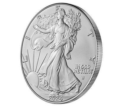 American Eagle 2024 One Ounce Silver Uncirculated Coin -  WEST POINT (W)