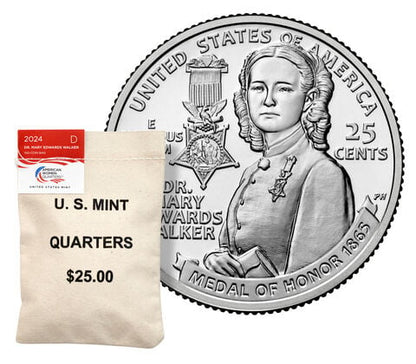 American Women Quarters 2024 Rolls and Bags - Dr. Mary Edwards Walker DENVER (D)