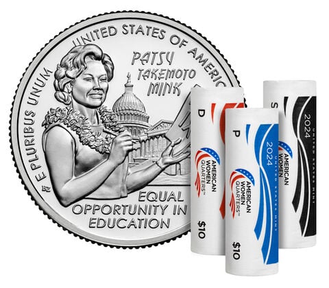 American Women Quarters 2024 Rolls and Bags - Patsy Takemoto Mink MULTI (D)(P)(S) American Women Quarters™ Program